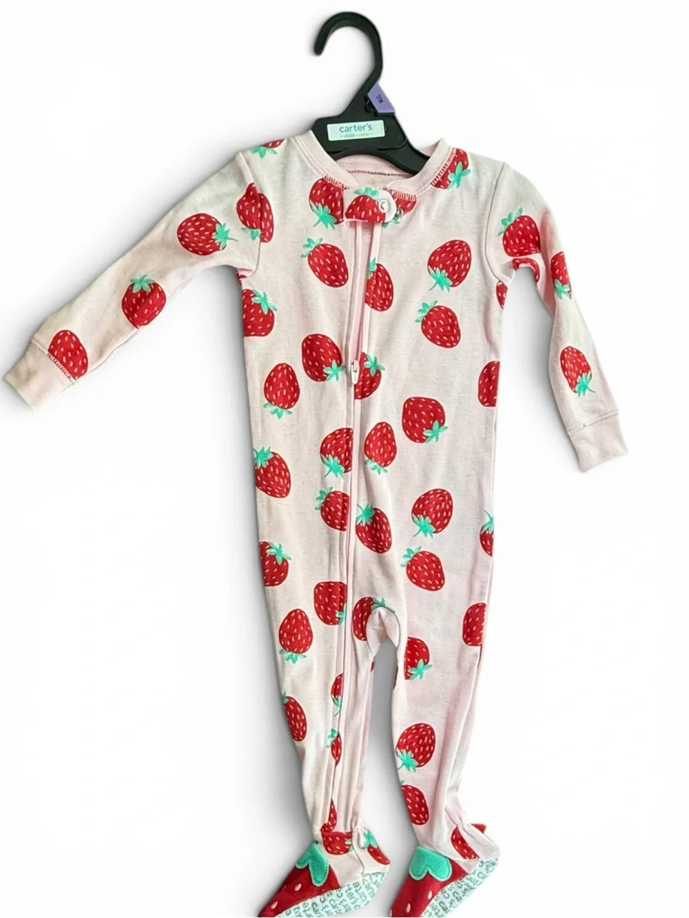 Carter's Girls 2-Piece Floral & Strawberry Matching Set - Pink & Mint